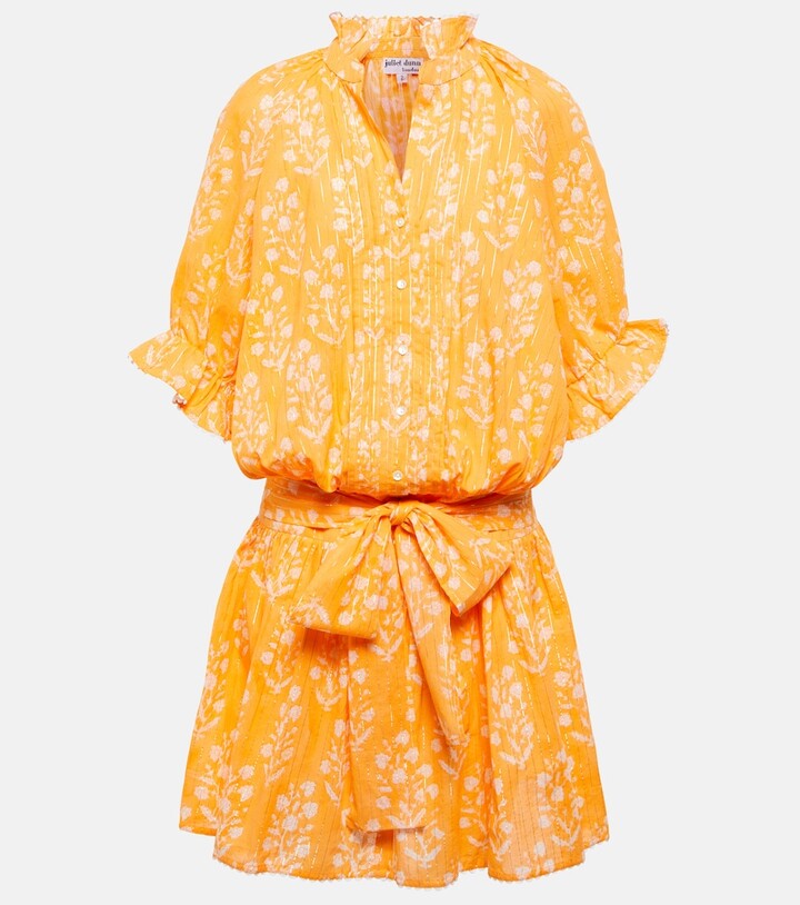 Juliet Dunn Floral cotton-blend shirt dress