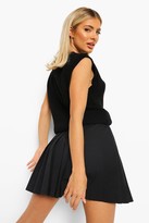 Thumbnail for your product : boohoo Woven Pleated Mini Tennis Skirt