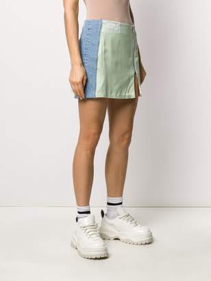 Heron Preston panelled zip skirt