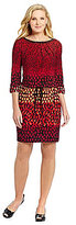 Thumbnail for your product : London Times Printed Blouson Dress