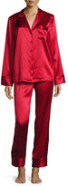 Thumbnail for your product : Neiman Marcus Satin Silk Two-Piece Pajama Set