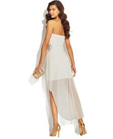 Thumbnail for your product : Teeze Me Juniors' Strapless Illusion Dress
