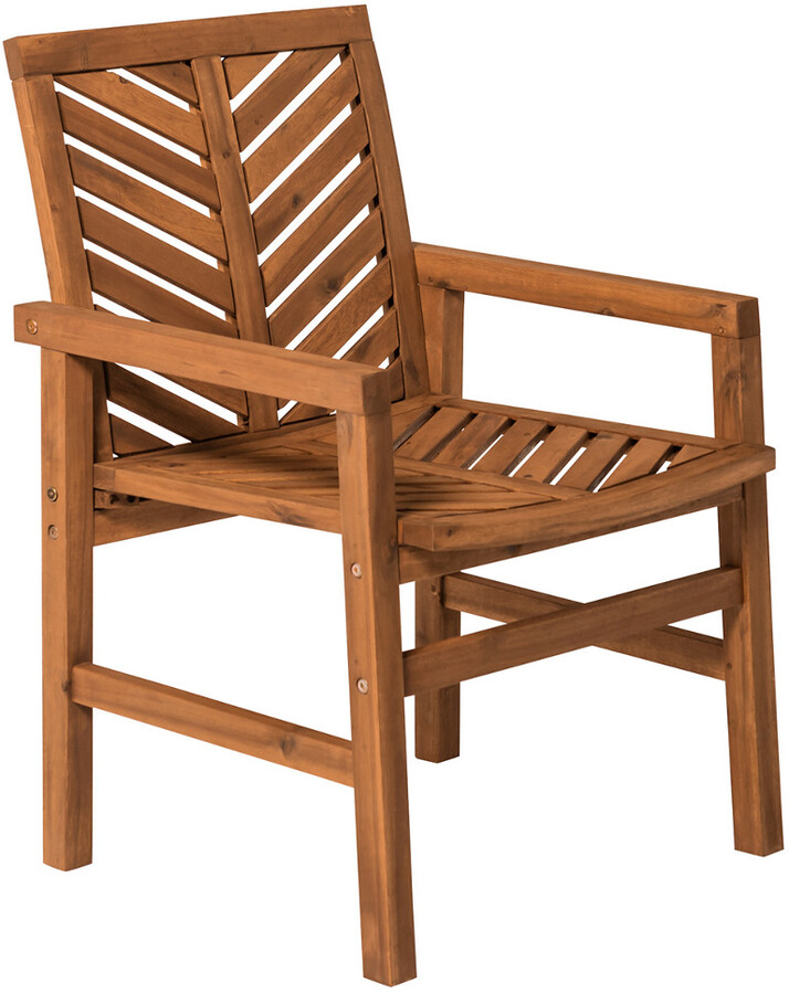 Hewson Set Of 2 Outdoor Patio Acacia Wood Chairs ShopStyle