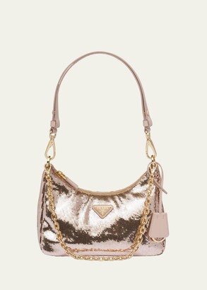Chanel AS1116 Samll Flap sequin bag sparkling bingbing 20cm Beige -  lushenticbags