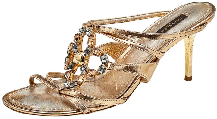 Louis Vuitton Women's Gold Shoes | ShopStyle