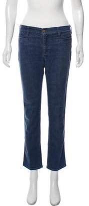 MiH Jeans Mid- Rise Straight- Leg Jeans