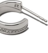 Thumbnail for your product : Georg Jensen 18kt white gold small Fusion diamond hoop earrings