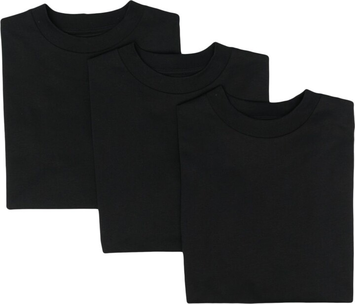 Jil Sander Black Logo-Patch Short-Sleeved T-Shirt Set
