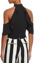 Thumbnail for your product : Alice + Olivia Cabot Cold-Shoulder Ruffled Crop Top
