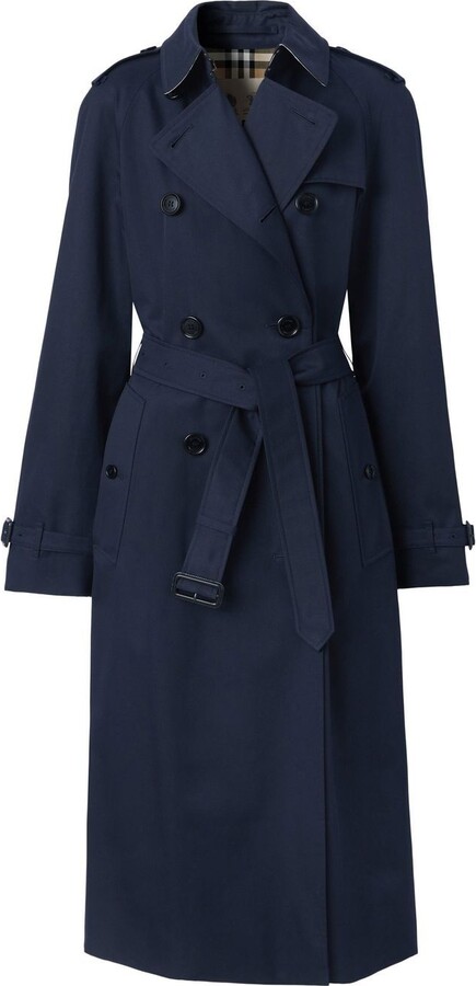 Navy Blue Trench Coat | ShopStyle