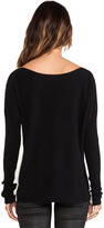 Thumbnail for your product : Halston Long Sleeve Colorblock Sweater With Ribbed Sleeve