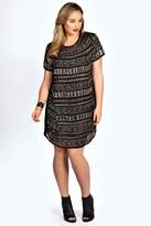 Thumbnail for your product : boohoo Plus Embellished Shift Dress