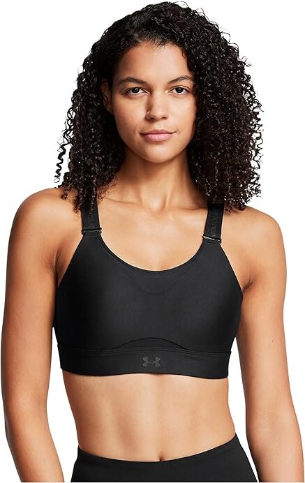 Under Armour Infinity High Impact Sports Bra Women's Bra Black/Black : MD D-DD, Polyester