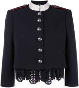 Thumbnail for your product : Alexander McQueen Military lace insert jacket