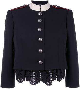 Alexander McQueen Military lace insert jacket