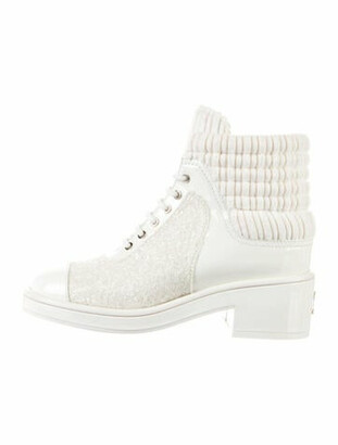chanel boots white