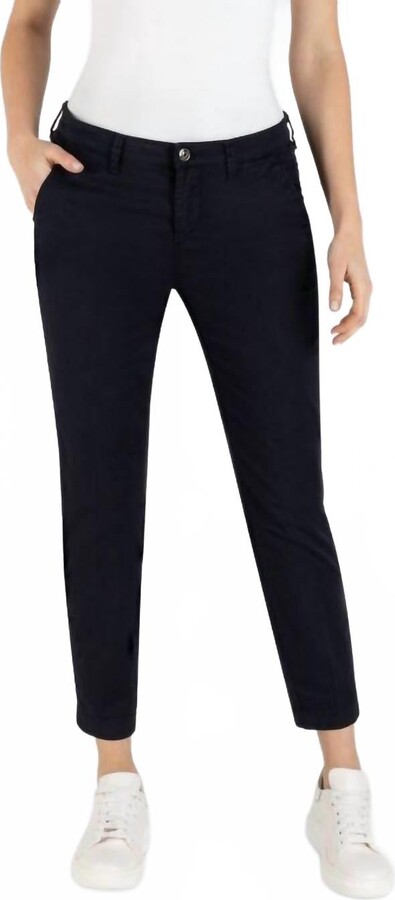 Chino Turnup Pant In Dark Blue