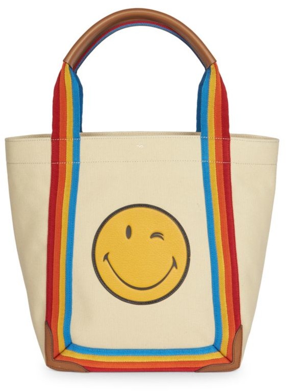 smiley face tote bag