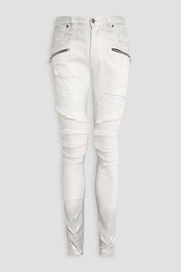 Balmain Men's White Jeans | ShopStyle