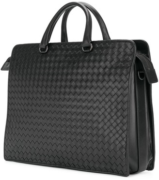 Bottega Veneta nero Intrecciaro briefcase