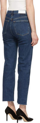 RE/DONE Blue Originals Comfort Stretch High-Rise Stove Pipe Jeans