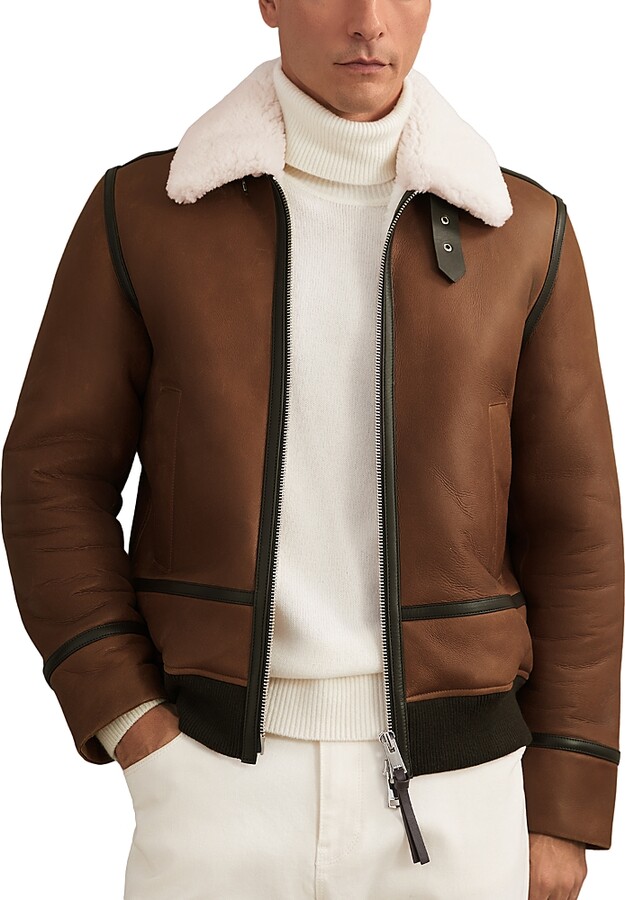 Reiss Shearling Leather Jacket