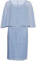 Thumbnail for your product : Gina Bacconi Corded lace dress with chiffon cape