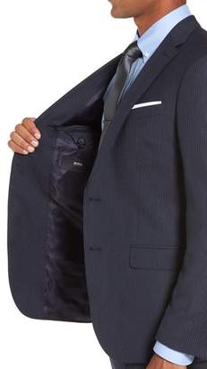 BOSS Novan/Ben Trim Fit Stripe Wool Suit