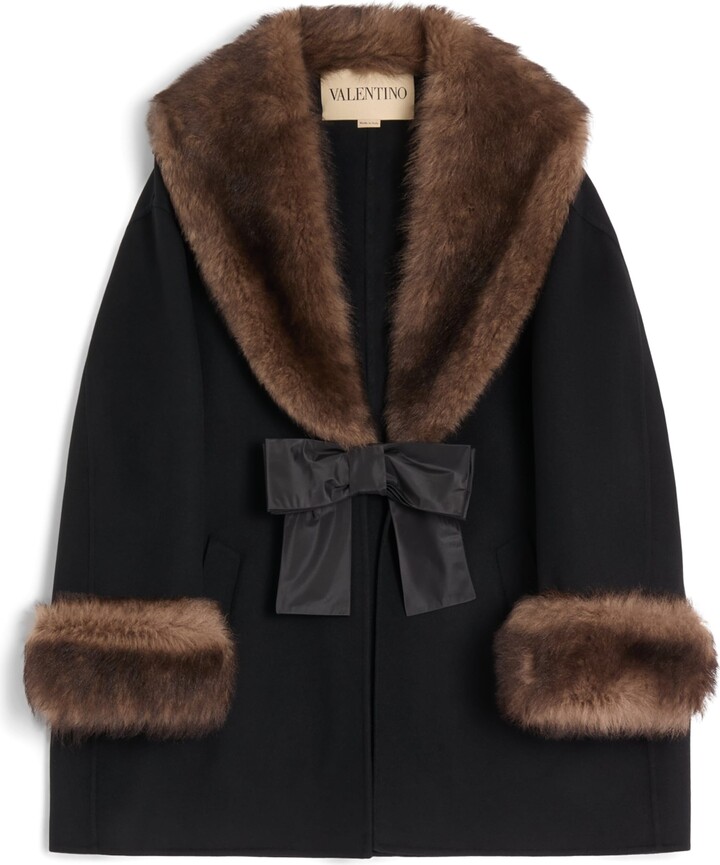 Valentino Wool-Cashmere Pea Coat