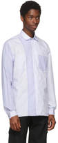 Thumbnail for your product : Lanvin Blue Stripe Casual Fitted Patch Shirt