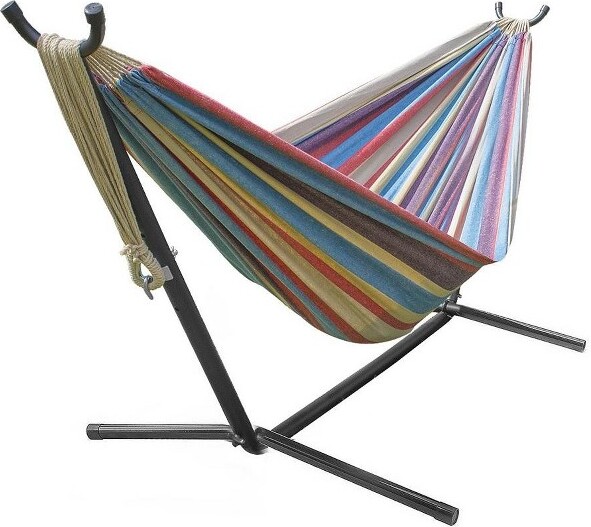 Sorbus SorbusBrazilianDoubleHammockwithstand-BlueSandPurpleRedStripes