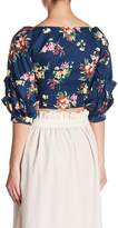 Thumbnail for your product : Do & Be Do + Be Floral Woven Wrap Crop Top