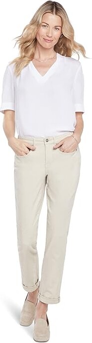 NYDJ Margot Girlfriend in Feather Women's Jeans Feather : 6 26.5, Cotton/Denim/Elastane