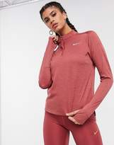 Thumbnail for your product : Nike Running pacer long sleeve top with half zip in pink