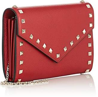 Valentino Garavani Women's Rockstud Leather Chain Wallet - Red