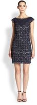 Thumbnail for your product : Kay Unger Beaded Cap-Sleeve Dress