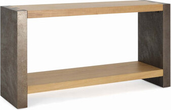 17 Stories Vintage Industrial Console Table with Dovetail Joinery