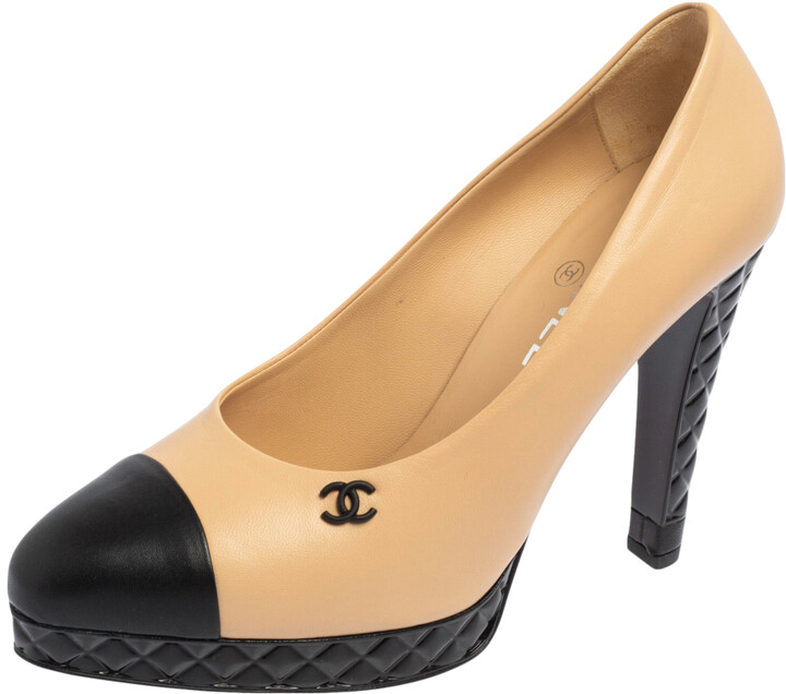 chanel beige pumps