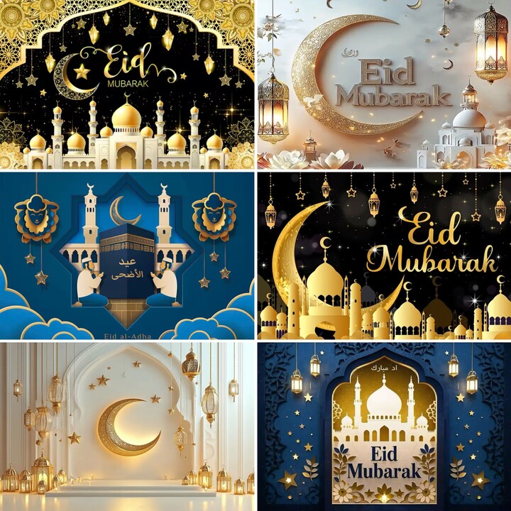 Eid Party Backdrop Cloth Ramadan Mubarak Decorations For Home Islamic Muslim Ramadan Kareem Eid Al Adha Ramada Party Background