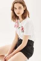 Thumbnail for your product : Topshop Floral applique t-shirt
