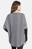 Thumbnail for your product : Nordstrom Leather Trim Herringbone Cashmere Poncho