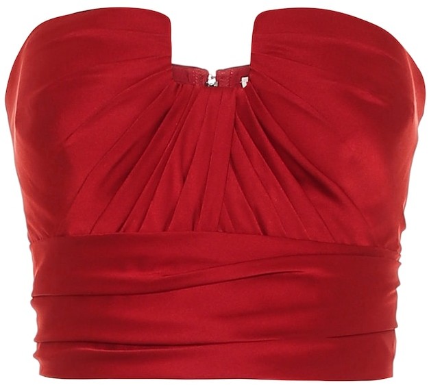 bustier top red