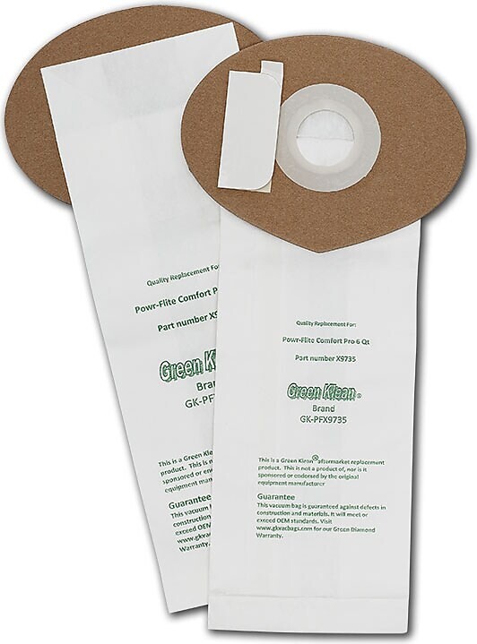 Green Klean Vacuum Bag, White, 10/Pack (GK-PFX9735-6Qrt-P)