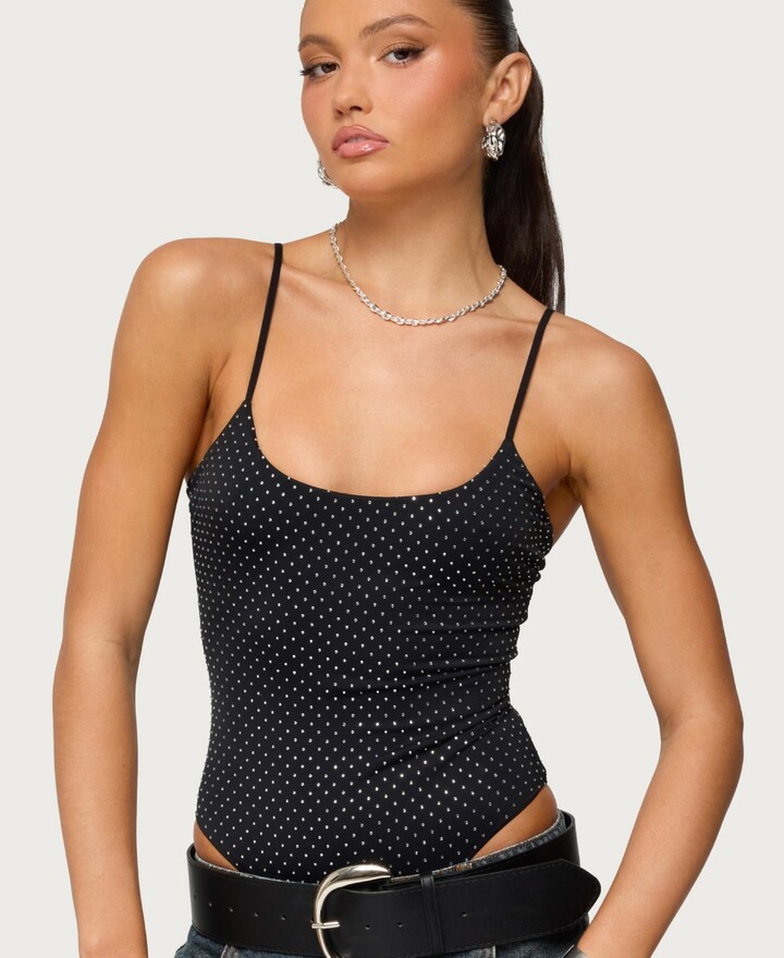 Edikted Women's Georgey Rhinestone Bodysuit