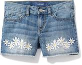 Thumbnail for your product : Old Navy Daisy-Patch Denim Cut-Offs for Girls