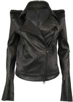 Thumbnail for your product : LGB Snakeskin Effect Biker Jacket