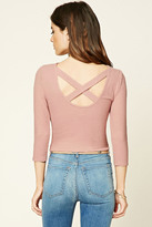 Thumbnail for your product : Forever 21 FOREVER 21+ Crisscross Back Crop Top