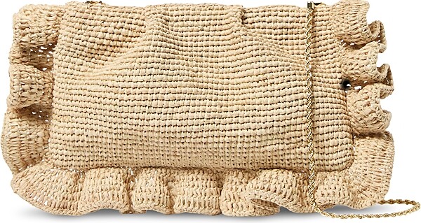 Loeffler Randall Mavis Ruffle Trim Flat Clutch