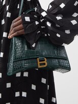 Thumbnail for your product : Balenciaga Hourglass S Crocodile-effect Leather Bag