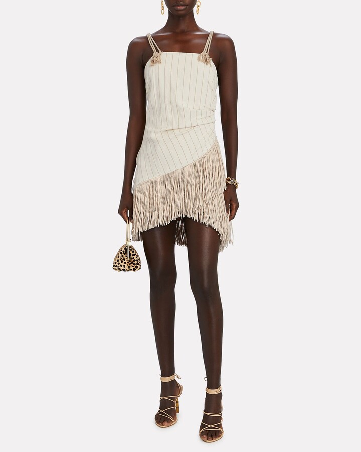 Just BEE Queen Chairo Fringed Cotton-Linen Dress - ShopStyle
